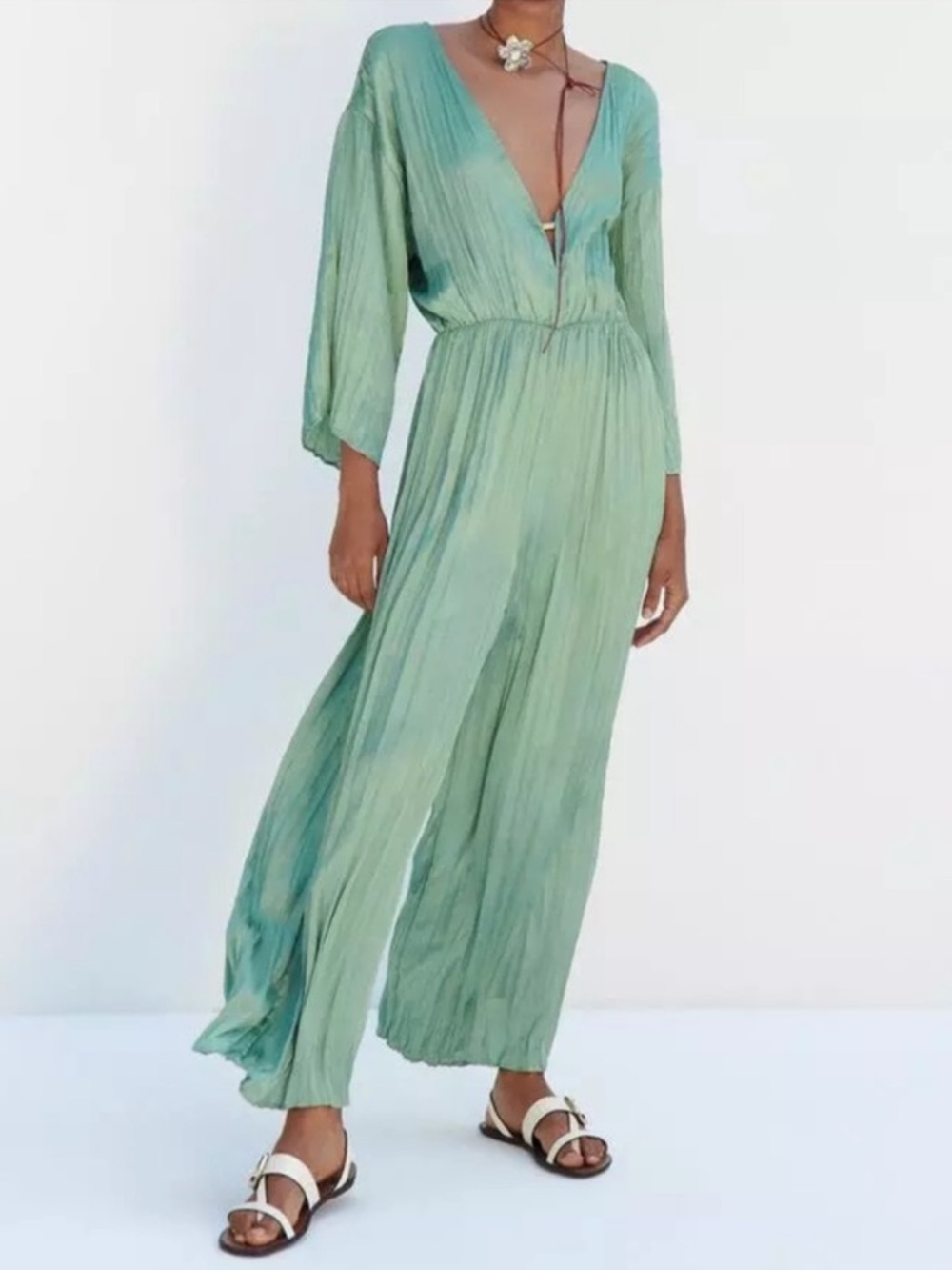 (NWT) Zara Wrinkle effects jumpsuit (medium)